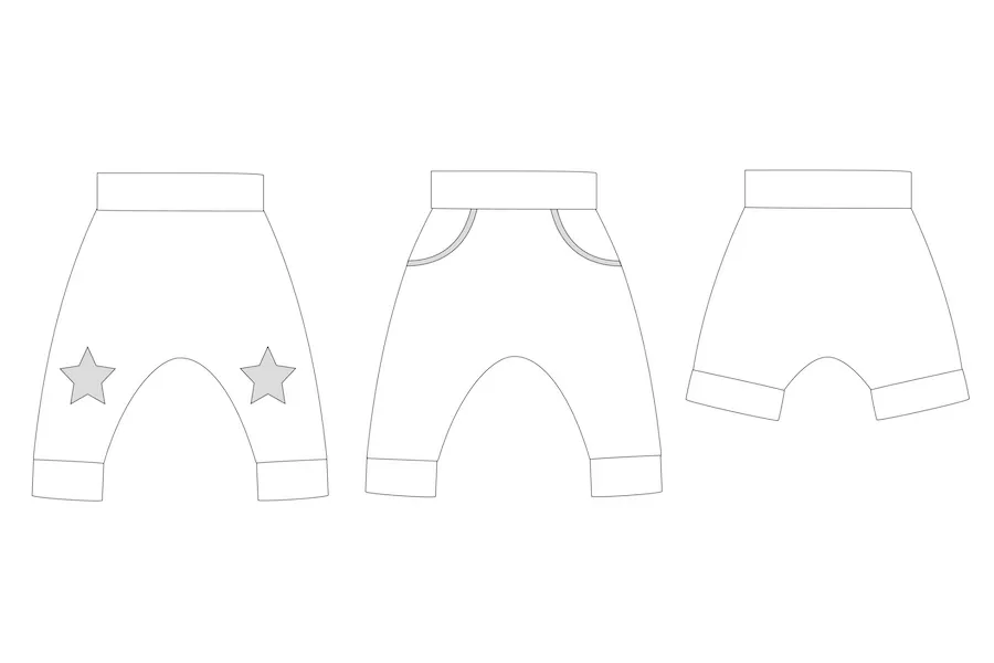 Waves & Wild Harem Pants PDF Pattern - Child - Image 9