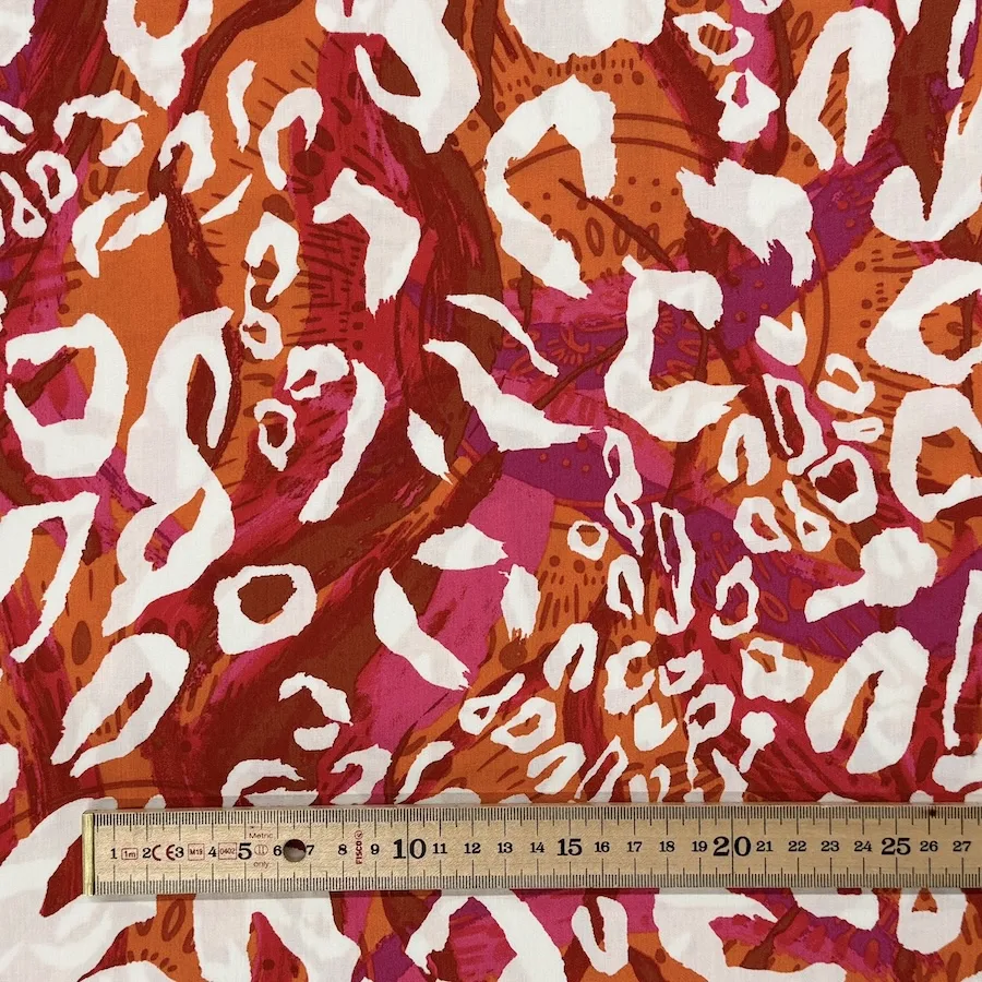100% Viscose - Sunset Leopard Print - Image 3