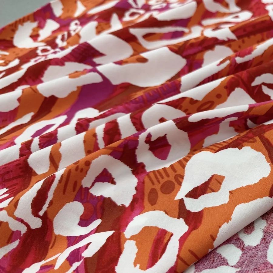 100% Viscose - Sunset Leopard Print - Image 5