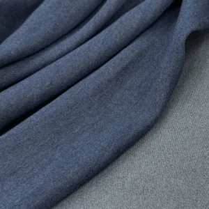 100% Viscose Lightweight Chambray - Washed Denim