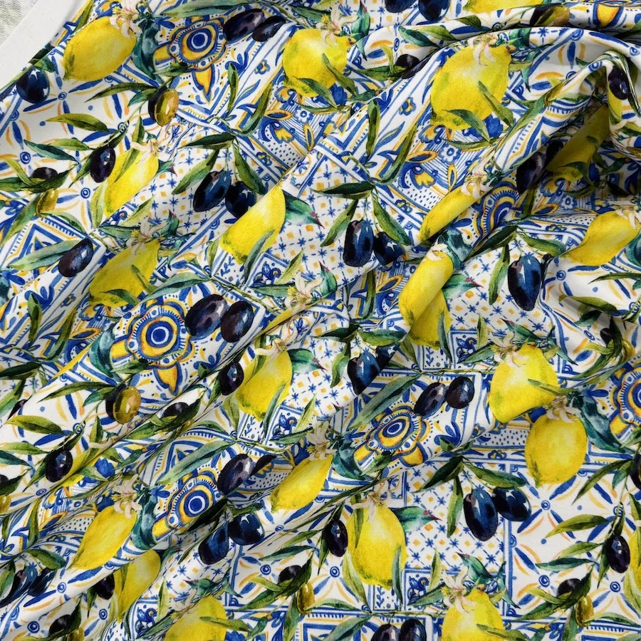 Soft Loop Back French Terry Jersey - Lemons and Olives