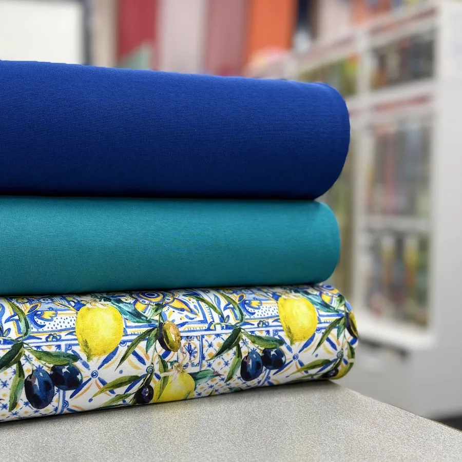 Soft Loop Back French Terry Jersey - Lemons and Olives - Image 7