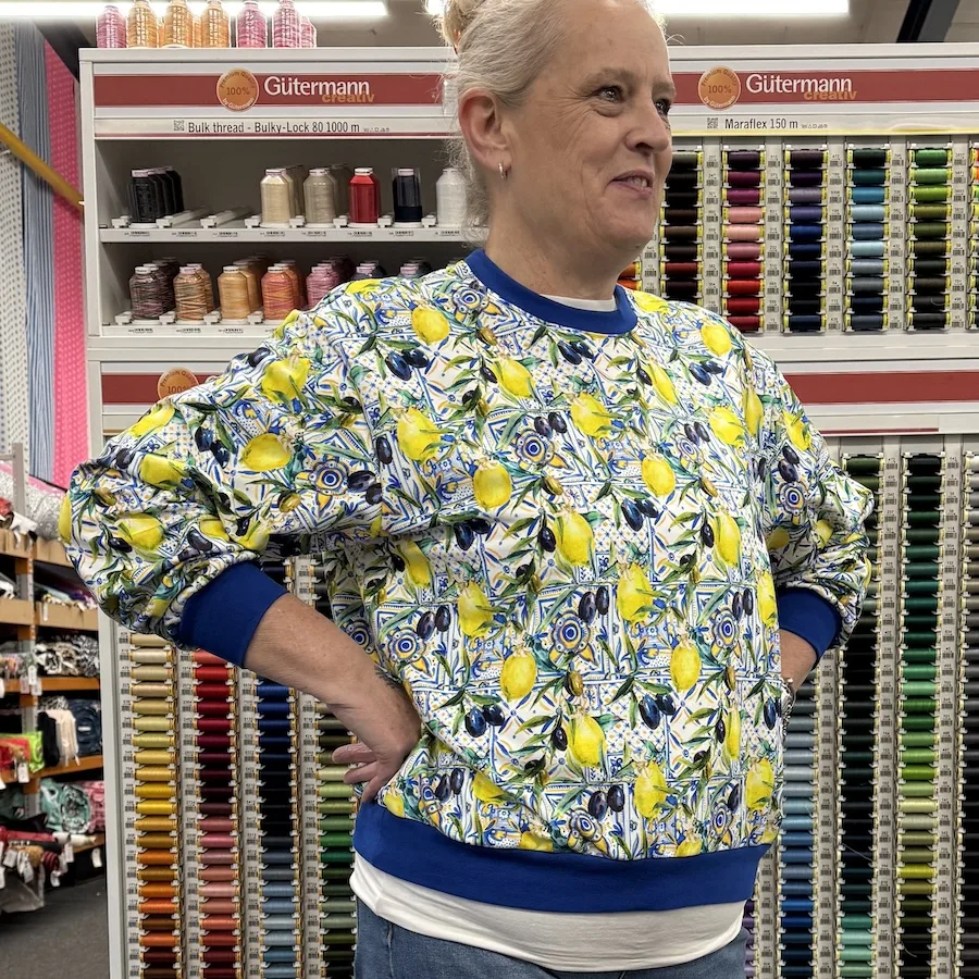 Soft Loop Back French Terry Jersey - Lemons and Olives - Image 10