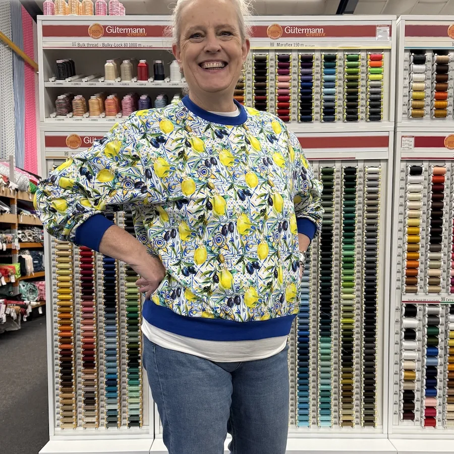 Soft Loop Back French Terry Jersey - Lemons and Olives - Image 11