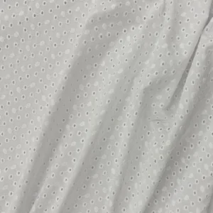 Embroidered 100% Cotton - Small Eyelets