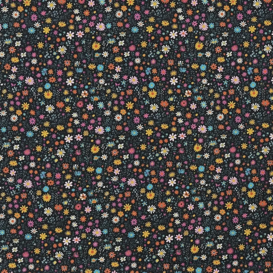 Little Johnny Fabrics 100% Cotton Printed Needlecord - Mini Flowers - Image 5