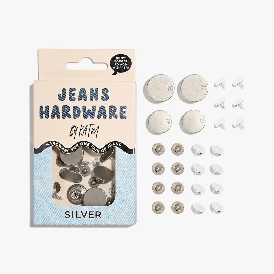 Kylie and the Machine Jeans Hardware Kit - Silver