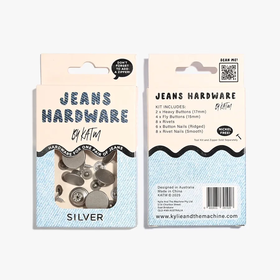 Kylie and the Machine Jeans Hardware Kit - Silver - Image 2