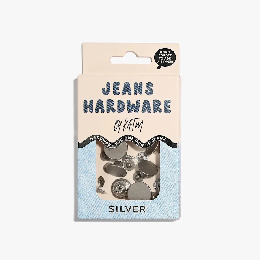 Kylie and the Machine Jeans Hardware Kit - Silver - Image 3