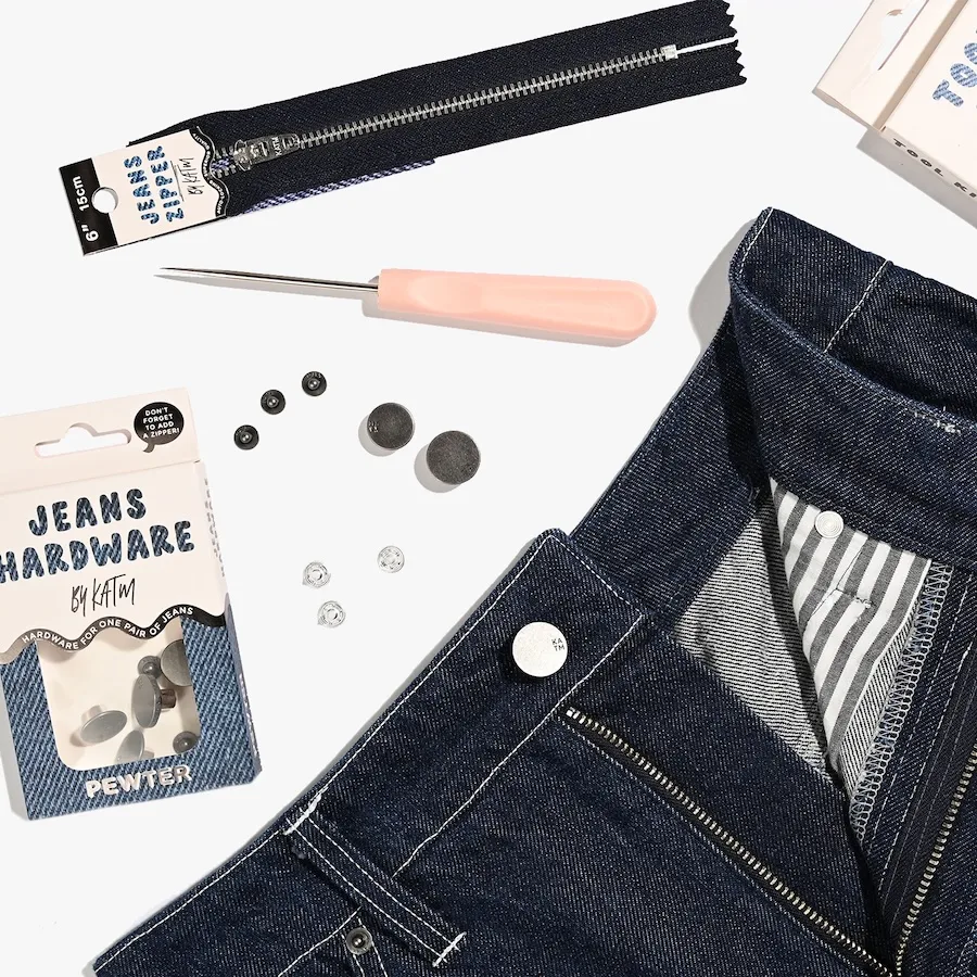 Kylie and the Machine Jeans Hardware Kit - Pewter - Image 4