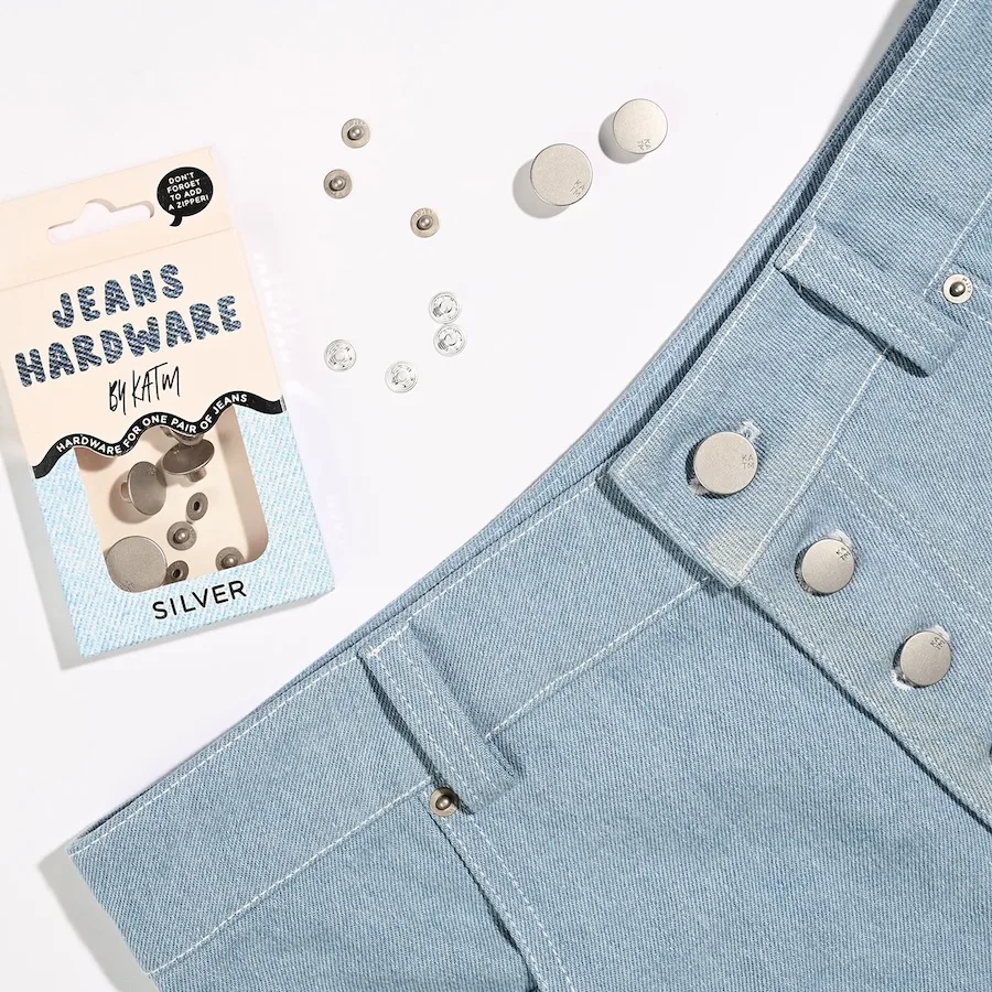 Kylie and the Machine Jeans Hardware Kit - Silver - Image 4