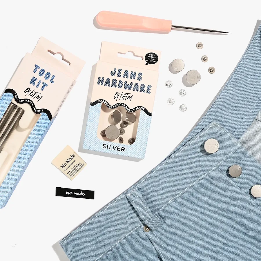 Kylie and the Machine Jeans Hardware Kit - Silver - Image 5