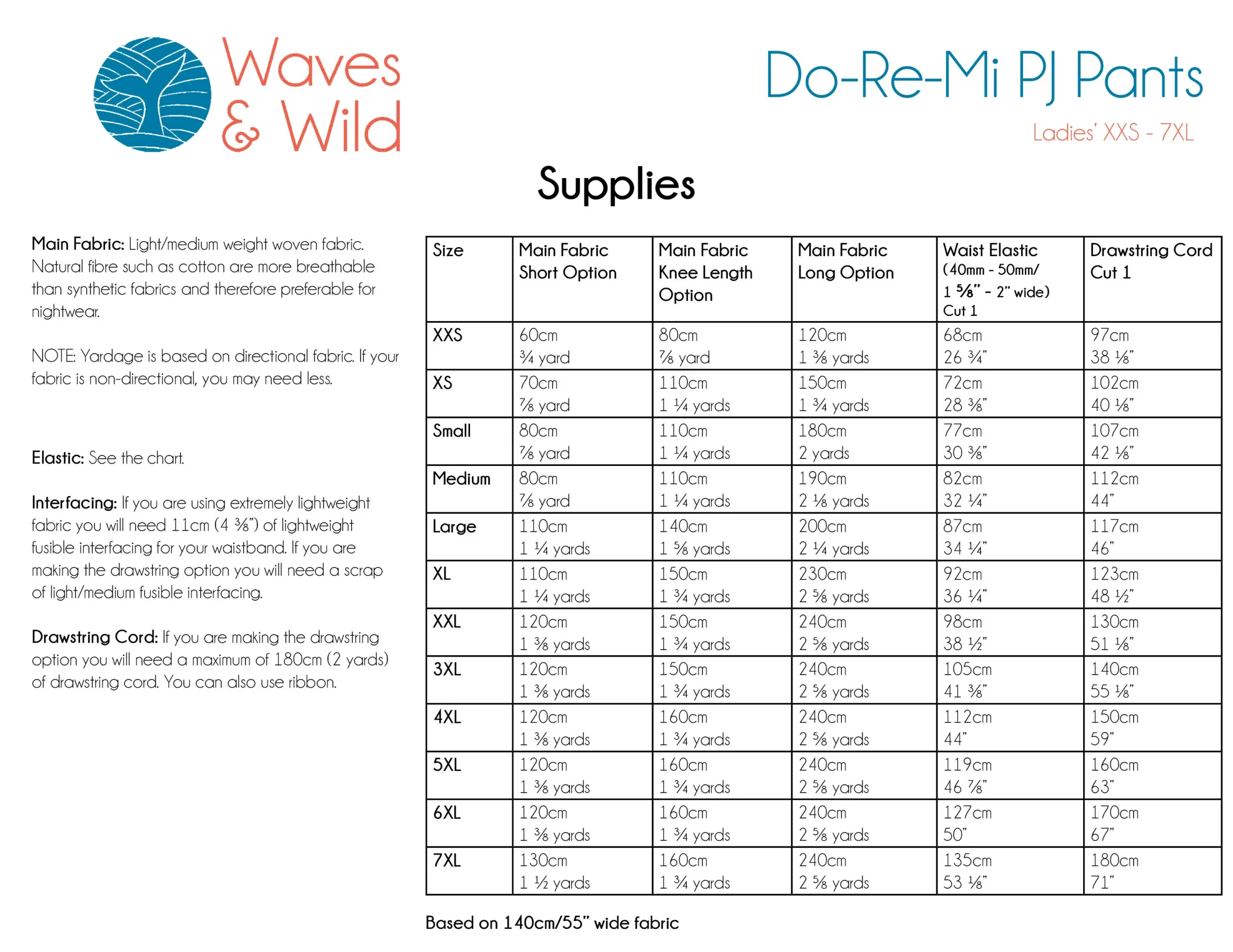 Waves & Wild Do-Re-Mi PJ Pants PDF Pattern - Ladies - Image 9