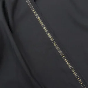 Woven Bamboo/Recycled Polyester Fibre Dyed Fabric - Black
