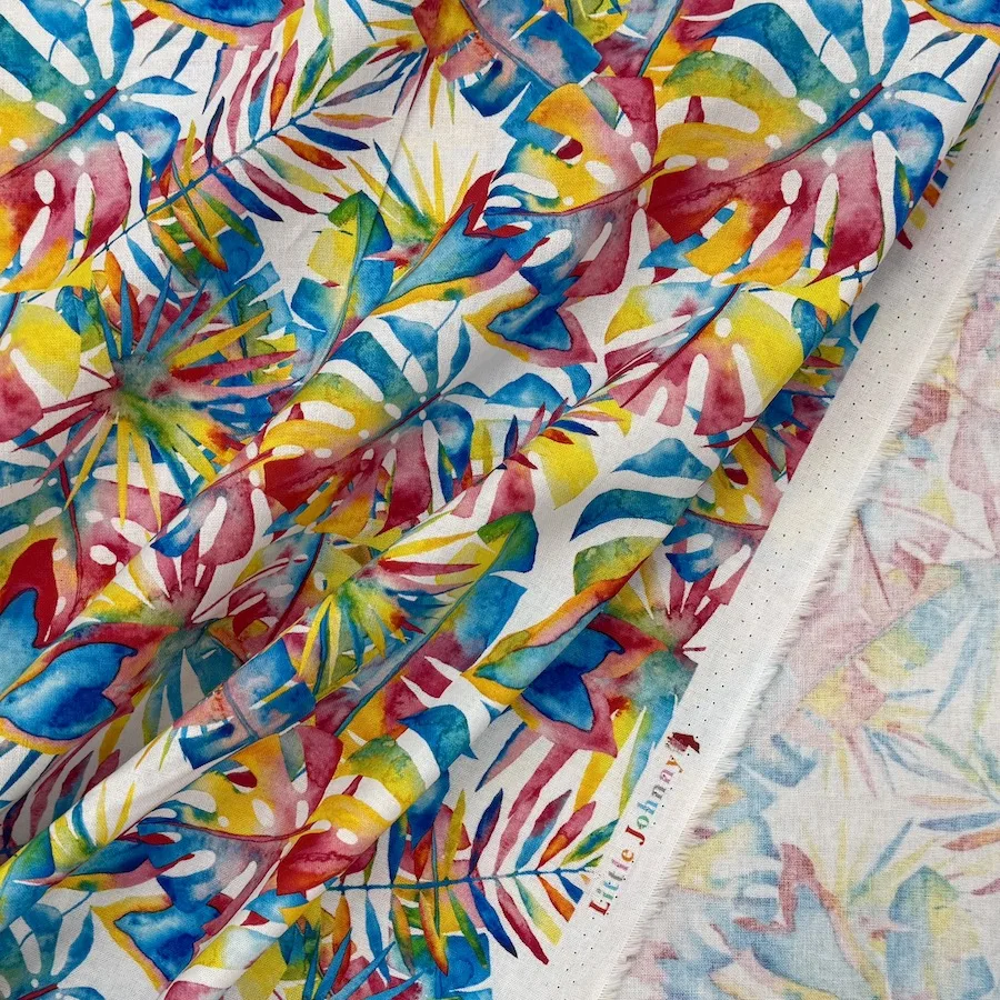 Little Johnny 100% Cotton Poplin - Watercolour Palms - Image 2