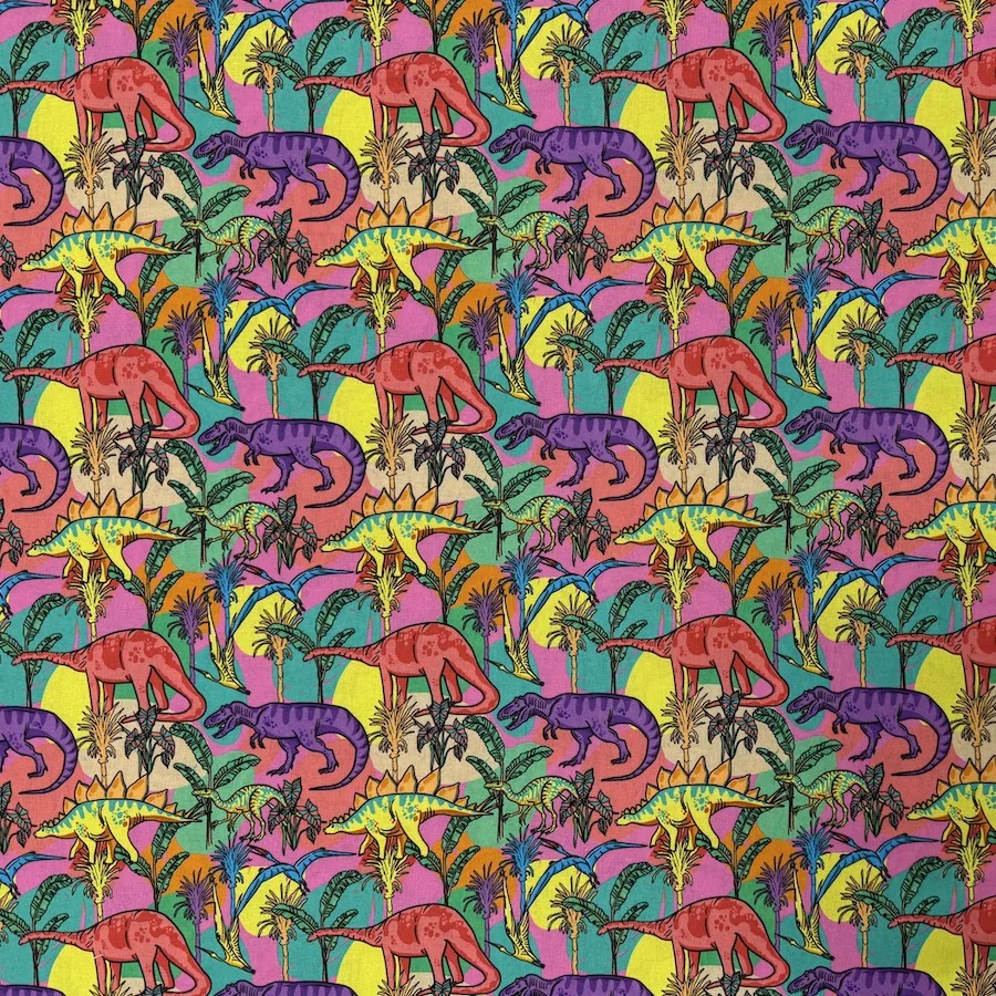 Little Johnny 100% Cotton Poplin - Dinosaur Stomp - Image 2