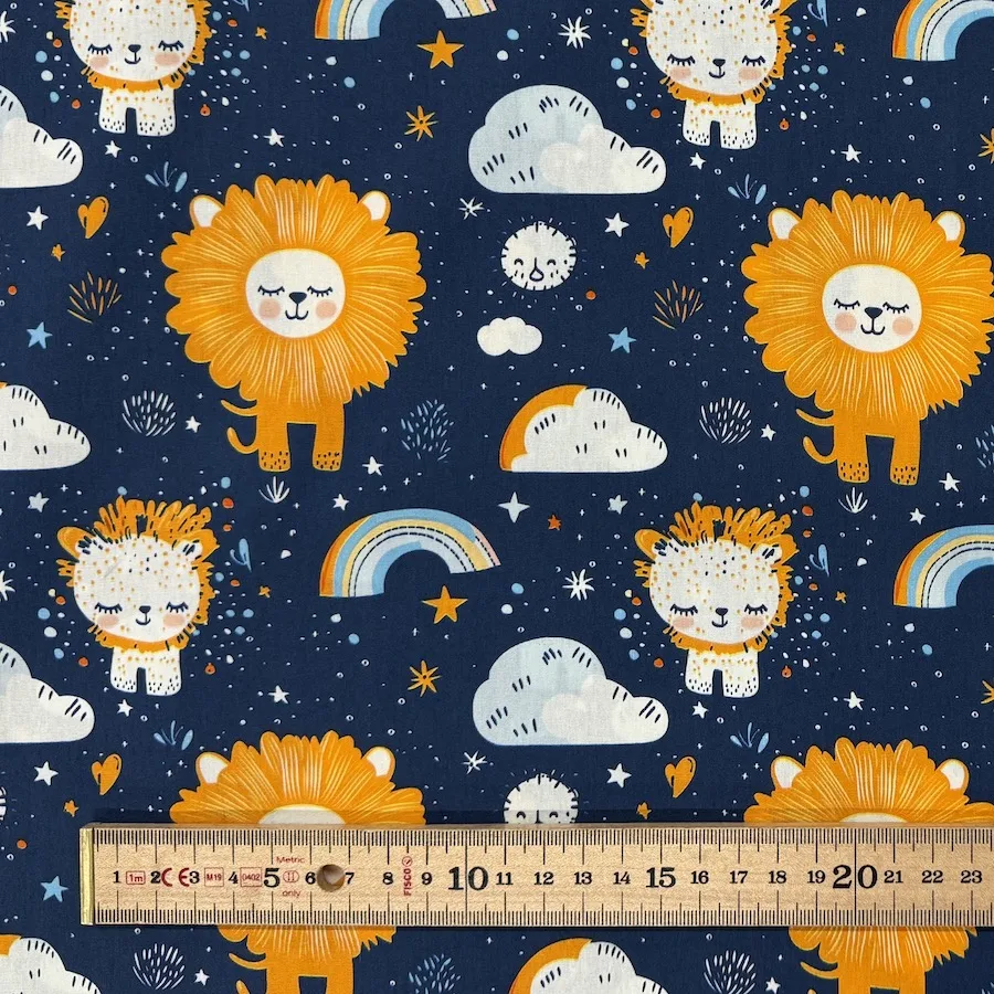 100% Cotton Poplin - Sleeping Lions - Image 3