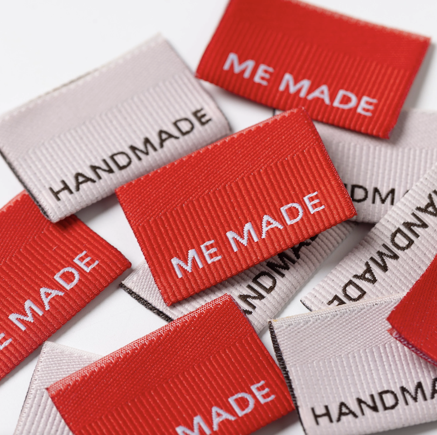 Pack of 6 Woven Sewing Labels by Little Rosy Cheeks – Me Made/Handmade - Image 3
