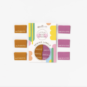 Pack of 6 Woven Sewing Labels by Little Rosy Cheeks – Authentic/One Of A Kind