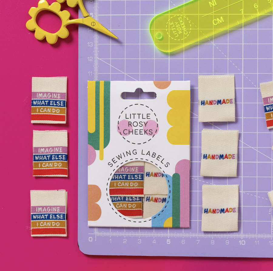 Pack of 6 Woven Sewing Labels by Little Rosy Cheeks – Imagine What Else I Can Do 3.0 - Image 4