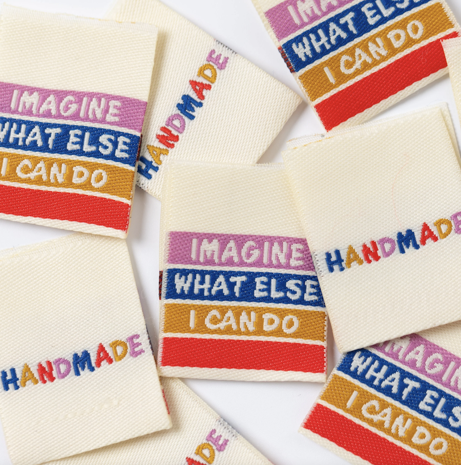 Pack of 6 Woven Sewing Labels by Little Rosy Cheeks – Imagine What Else I Can Do 3.0 - Image 2