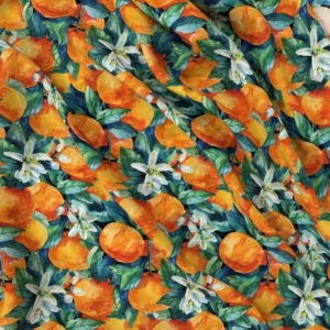 Little Johnny Fabrics 100% Viscose - Oranges in the Sun