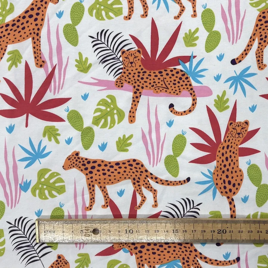 Cotton Lycra Jersey - Big Cats - Image 2