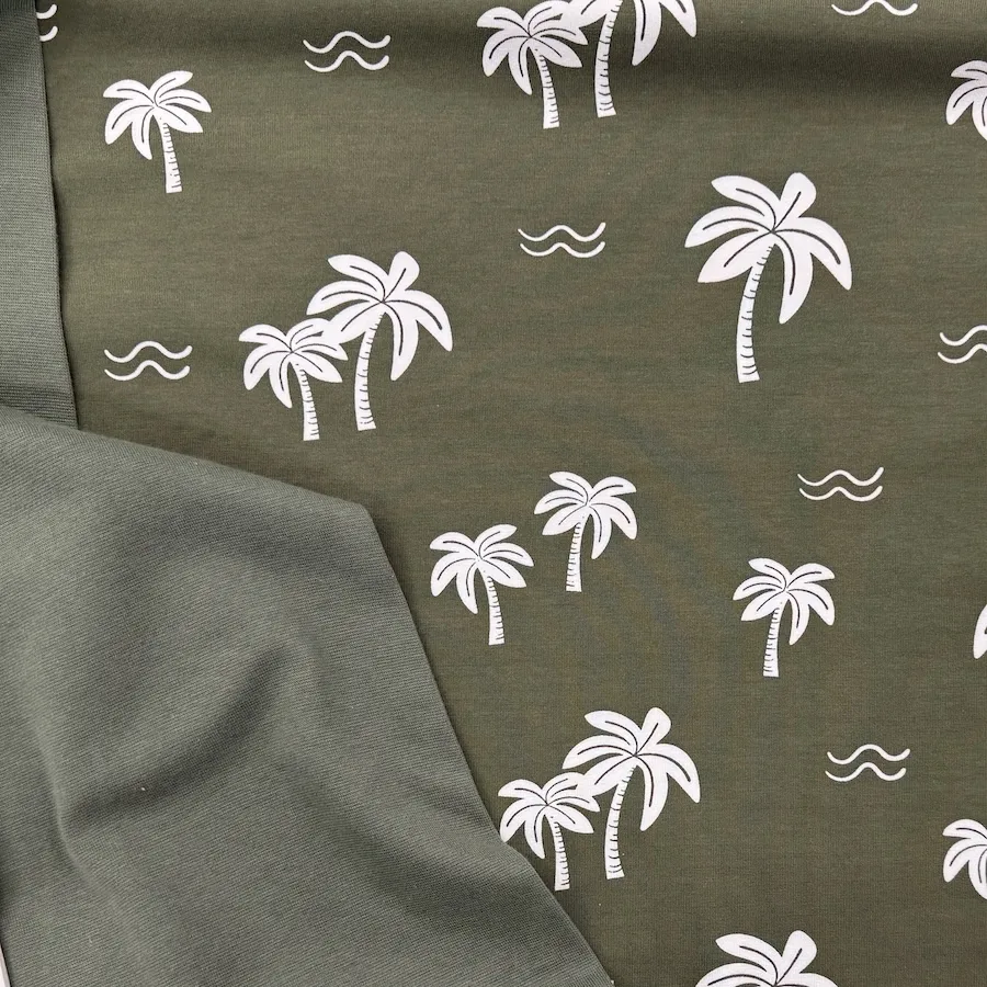 Cotton Lycra Jersey - Palm Trees - Image 5