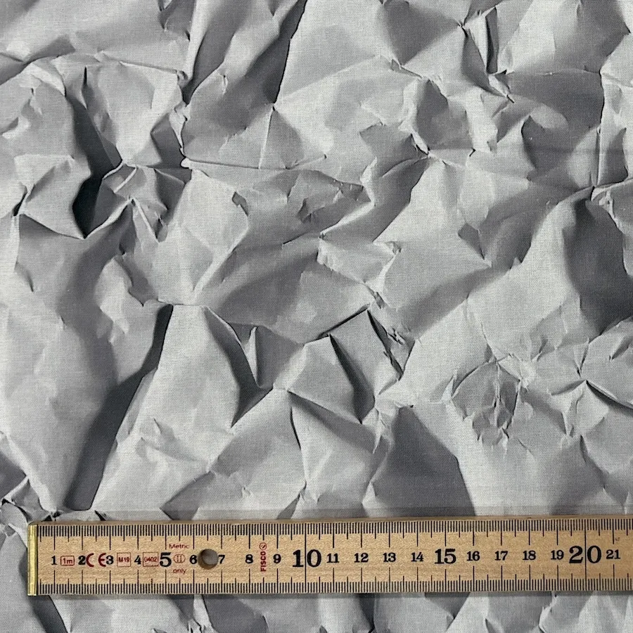 100% Cotton Poplin - 3D Effect Crumpled Paper - Image 2