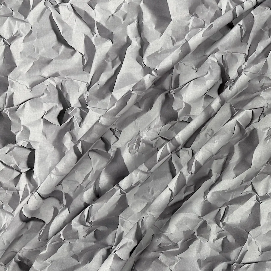 100% Cotton Poplin - 3D Effect Crumpled Paper - Image 4