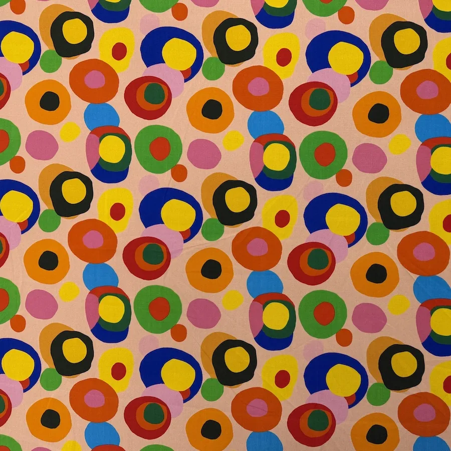Little Johnny Fabrics 100% Viscose - Retro Dots - Image 2