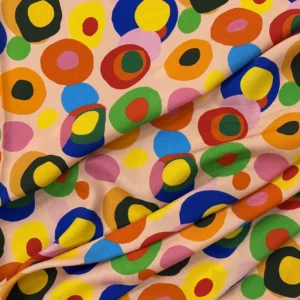 Little Johnny Fabrics 100% Viscose - Retro Dots