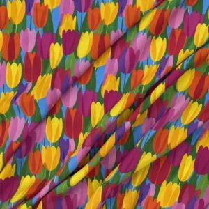 Little Johnny Fabrics 100% Viscose - Tulip Field