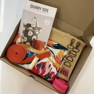 PRE ORDER: Noodlehead Quarry Tote Bag Making Kit - Orange Floral