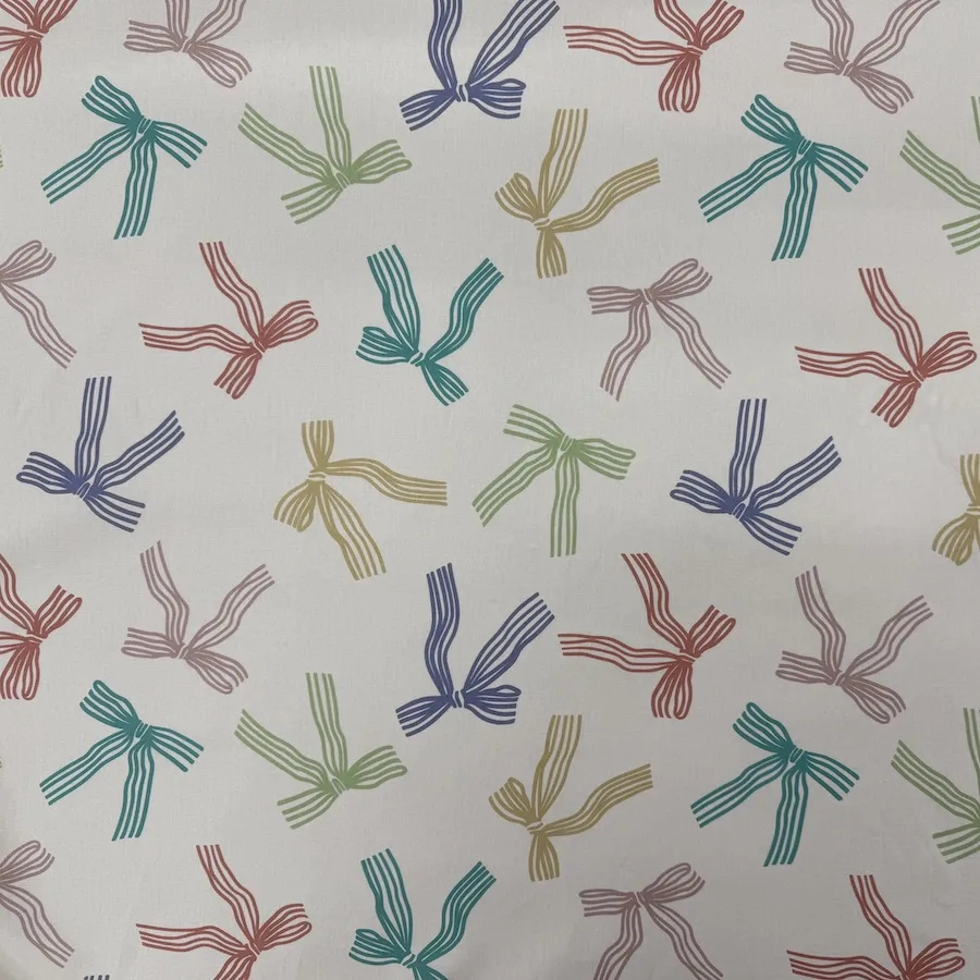 100% Cotton Poplin - Striped Bows - Image 5
