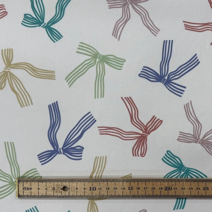 100% Cotton Poplin - Striped Bows - Image 4