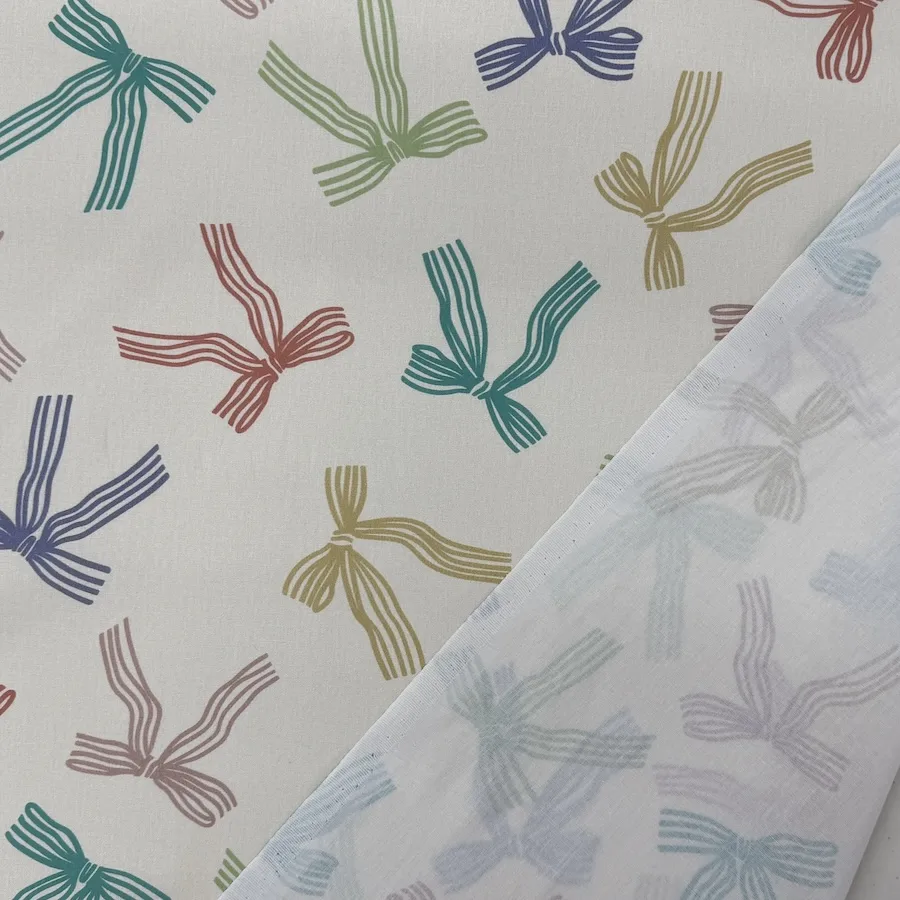 100% Cotton Poplin - Striped Bows - Image 3
