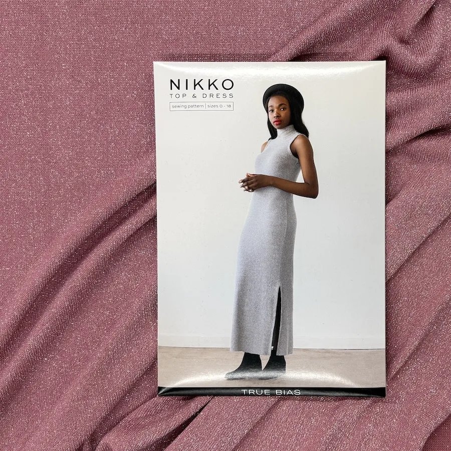 Lurex Viscose Knit - Dusky Pink - Image 3