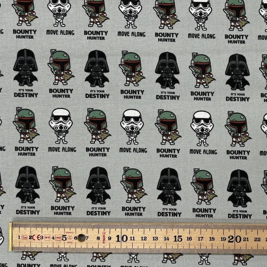 100% Cotton Poplin - Star Wars Collection - Tiny Characters: Bounty Hunter - Image 4