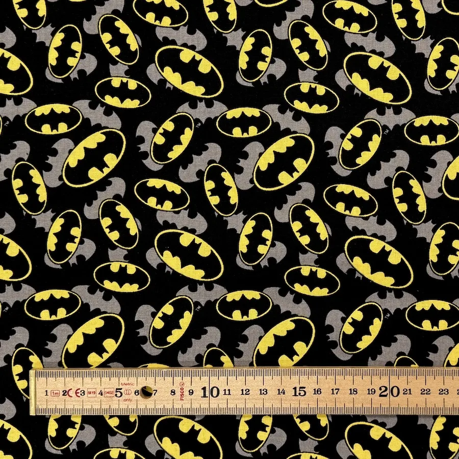 100% Cotton Poplin - DC Collection - Batman Logo - Image 2