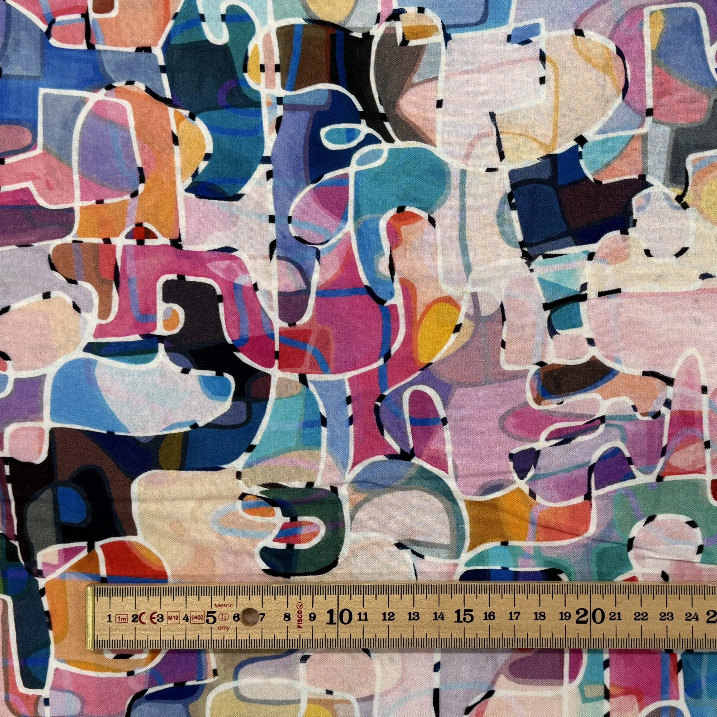 Rachel Parker for Dashwood Studios 100% Rayon - Circle Line - Paint - Image 4