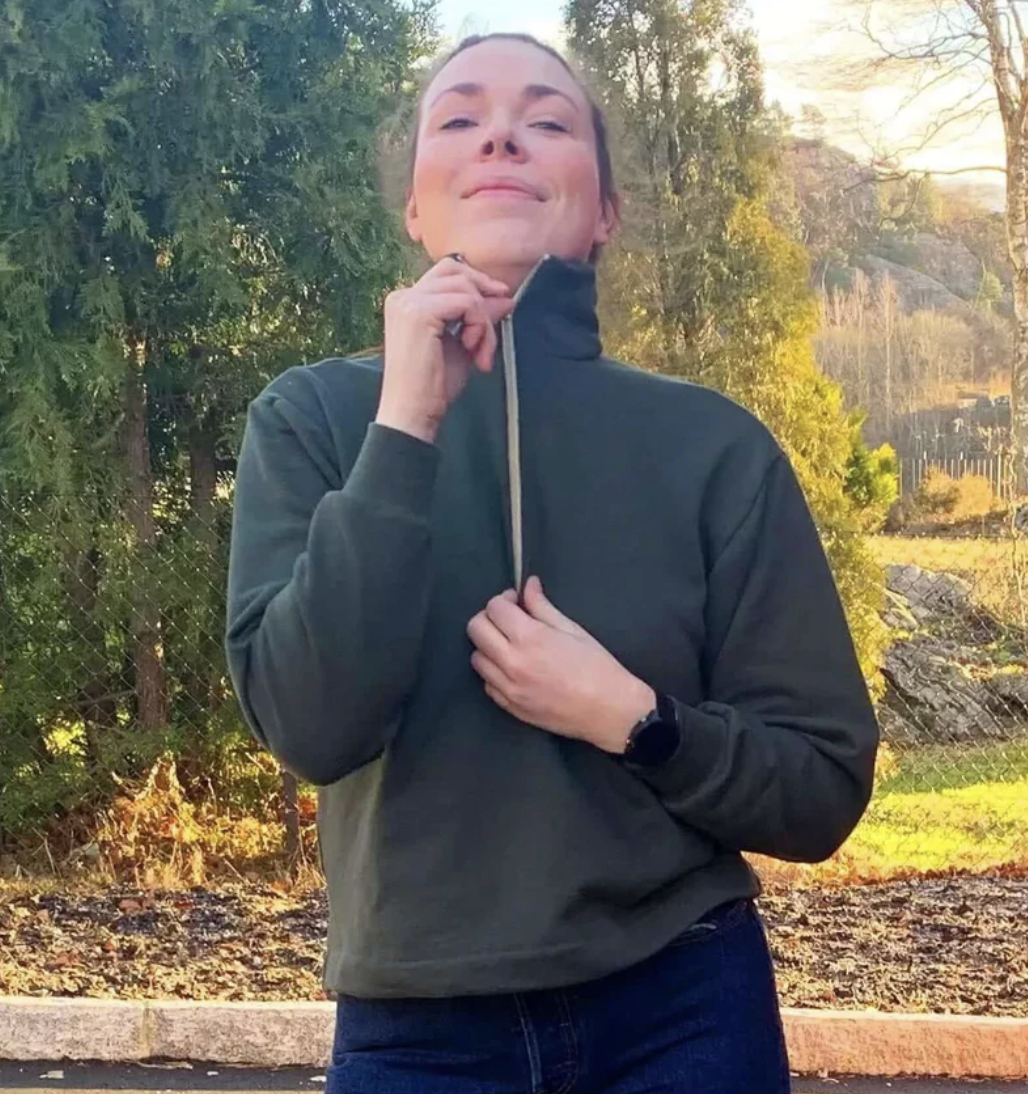 Wardrobe By Me - Half Zip Sweatshirt - Image 3