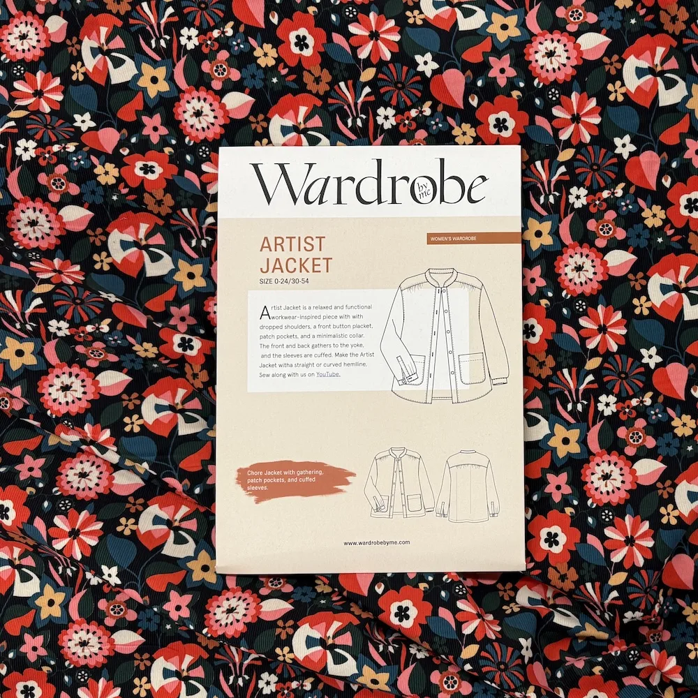 Dashwood Studios 21w 100% Cotton Corduroy - Florali - Flame - Image 5
