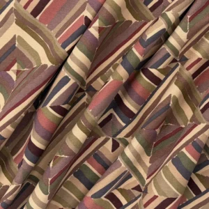 100% Cotton Canvas - Diamond Stripe - Muted Pastel