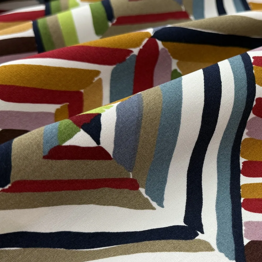 100% Cotton Canvas - Diamond Stripe - Earth Tones - Image 2