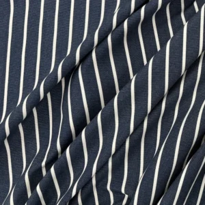 100% Cotton Canvas - Denim Stripe