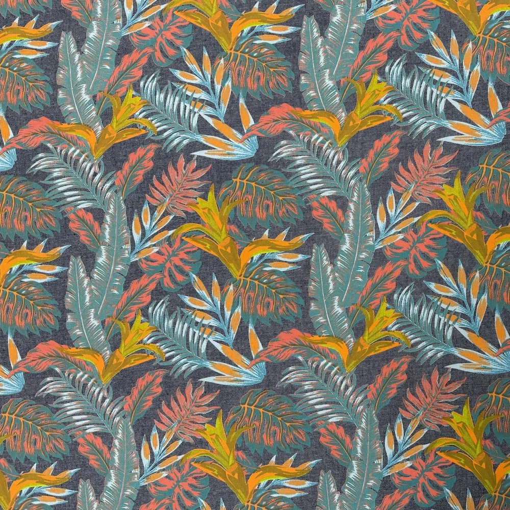 100% Cotton Chambray Printed Flowers - Image 5