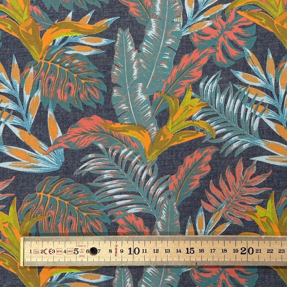 100% Cotton Chambray Printed Flowers - Image 4