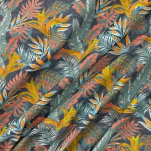 100% Cotton Chambray Printed Flowers