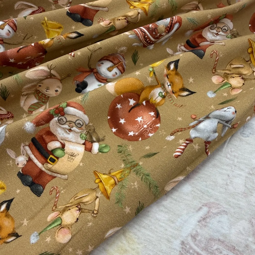 Little Johnny Cotton Lycra Jersey - Festive Friends - Image 2